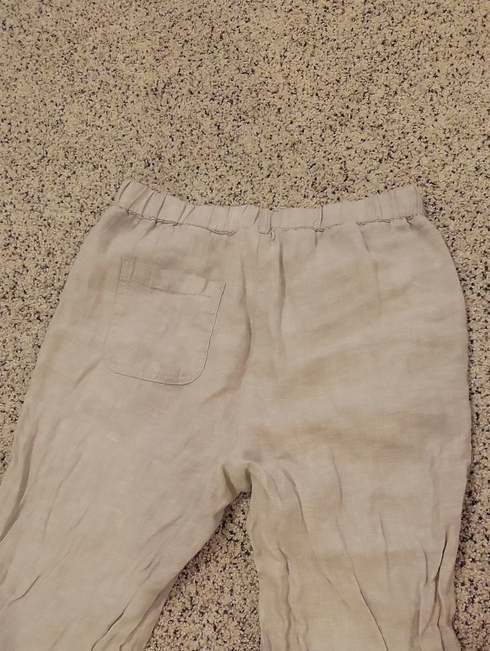 Quince 100% Linen Matching Set Pants Tank Top Cream Natural Neutral Small